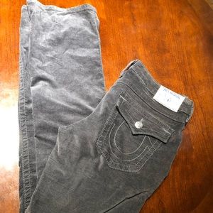 Grey suede True Religion Jeans